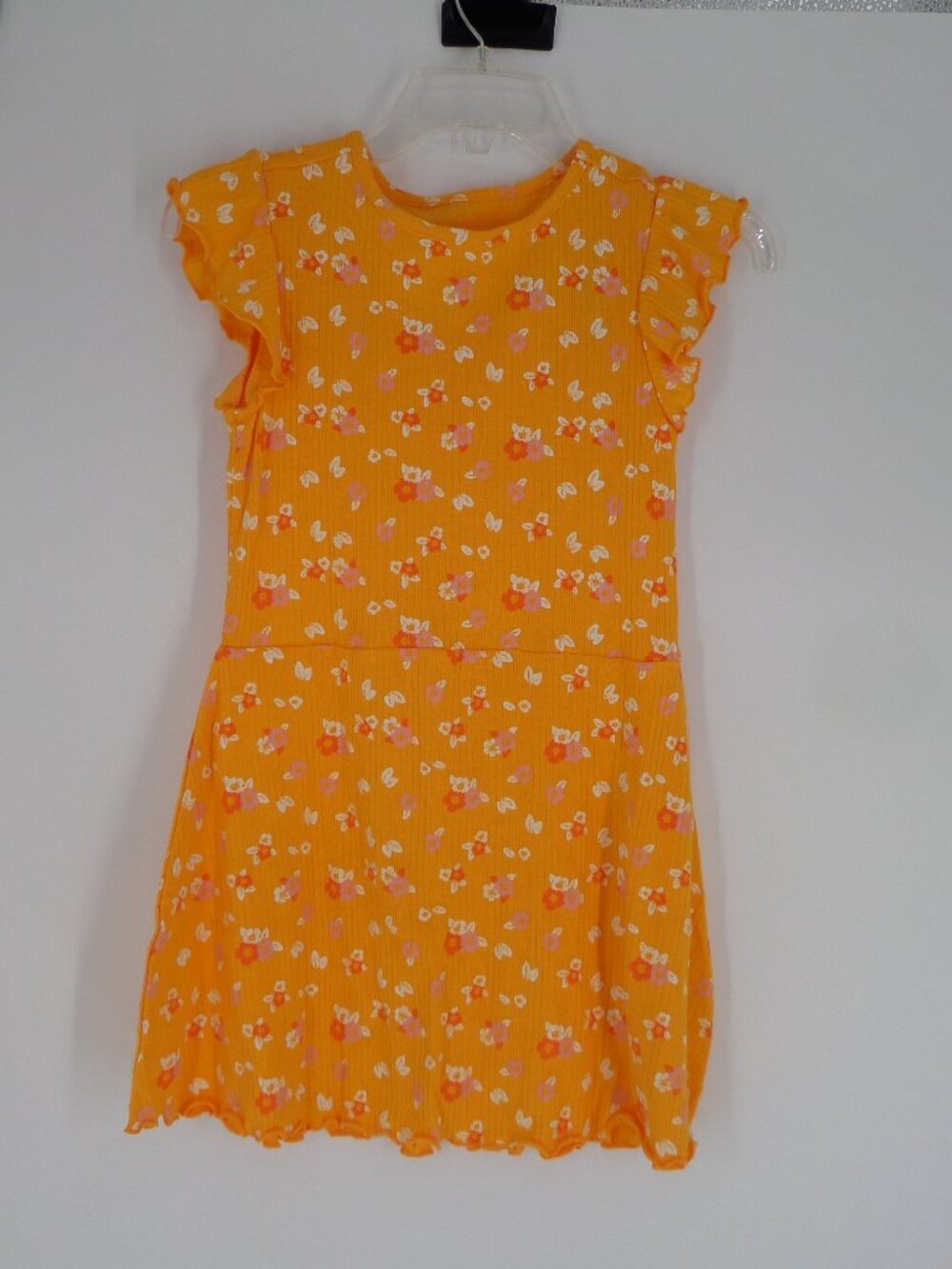 Girls' Yellow Floral Casual Dress